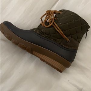 Sperry Saltwater Wedge Quilted Nylon Duck Boot